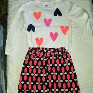 SET Sz 4 Carter's Skirt & Long Sleeve Shirt set